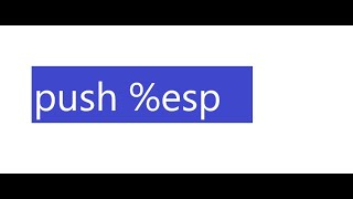 What does push ESP do [upl. by Graaf]