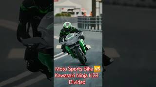 Kawasaki Ninja H2R 🆚 Moto Sports Bike Divide Race😱😱Thanks 2 Million Views [upl. by Essirehc]