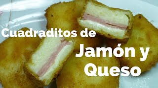 Cuadraditos de jamón y queso  Receta casera paso a paso [upl. by Regazzi]