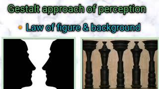 Figureground Perception Gestalt Theory Perceptual Organisation law of figure amp background [upl. by Flatto]