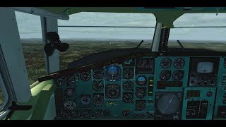 Tu144D approach and landing in Khabarovsk Novy UHHH [upl. by Ahsiela]