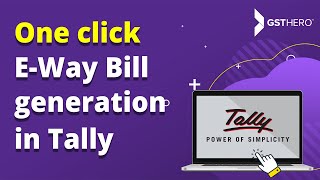 E Way Bill in Tally  One click EWAY BILL generation in Tally  GSTHerocom Hindi [upl. by Maillliw]