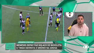 Debate Jogo Aberto Corinthians amassa o Grêmio e Depay faz de bicicleta veja a repercussão [upl. by Janus]