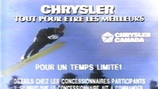 Pub Québec  LÉquipe Chrysler  1988 [upl. by Halak]