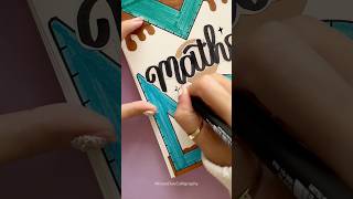 How to Make the Perfect Front Page for Maths shorts nhuandaocalligraphy frontpage [upl. by Atte]