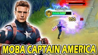 MOBA MARVEL CAPTAIN AMERICA SHIELDNYA DILEMPAR LEMPAR MANTAP SEKALI [upl. by Varuag499]