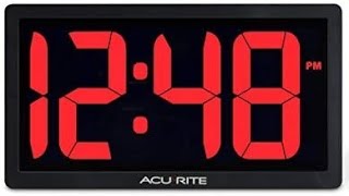 🕧📚ManualAcurite 10Inch LED Digital ClockRedModel 75111M [upl. by Ardell]