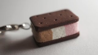 Neapolitan Ice Cream Sandwich Tutorial Miniature Food Tutorial [upl. by Anallise]