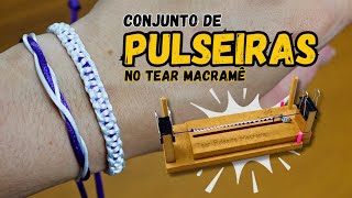 Pulseira Macramê no Tear  Diy [upl. by Tutt159]