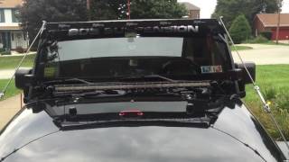 Jeep Jk 40quot Single Row LED Light Bar amp Hood Mounts [upl. by Anissej520]