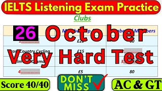 IELTS LISTENING TEST 26 OCTOBER 2024 WITH ANSWERS  IELTS LISTENING  IDP BC [upl. by Mcfarland]