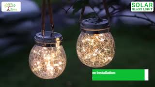 LINK IN DESCRIPTIONEpyz Solar Light Outdoor Lantern Hanging 20 led Jar Light Waterproof Crackle [upl. by Neirad]