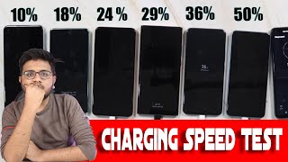 10W vs 15W vs 225W vs 25W vs 33W vs 65W  Charging Speed Test [upl. by Aneres]