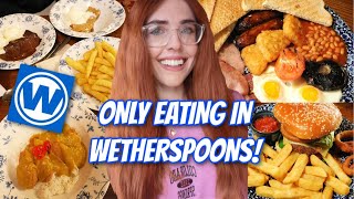 I ONLY ATE IN WETHERSPOONS FOR 24 HOURS  FOOD CHALLENGE [upl. by Vano844]