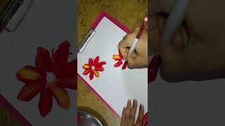 flower painting shortsfeed trendingshorts viralshorts art diy [upl. by Darcy842]