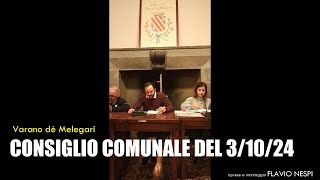 VARANO DE MELEGARI CONSIGLIO COMUNALE DEL 3 10 2024 [upl. by Thant]