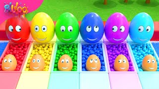 Surprise Eggs Kids Song  BluLoo Nursery Rhymes amp Kids Songs [upl. by Paten]