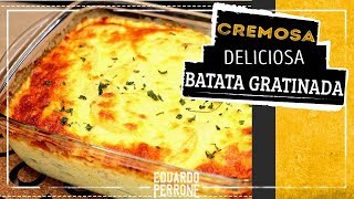 Receita Como Fazer Batata Gratinada Cremosa [upl. by Adigun]