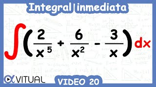 Integral inmediata ejemplo 20  Cálculo integral  Vitual [upl. by Sculley]