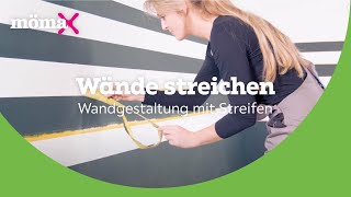 Wände streichen  Wandgestaltung mit Streifen  mömax Beratung [upl. by Gupta]