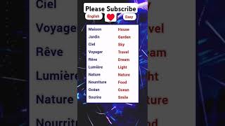 Learn French and English ♥️ lesson  8  learnfrench spokenenglish english ingles learnenglish [upl. by Ornie]