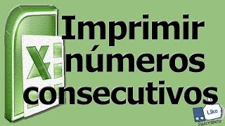 imprimir numeros consecutivos [upl. by Jenica]