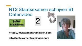 NT2 Staatsexamen Schrijven B1  Examentraining Oefenvideo 2  Zin aanvullen  Nederlands leren [upl. by Nerradal833]