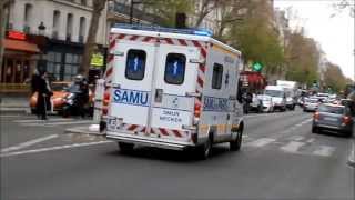 2 UMH SMUR Nercker  7 POLICE NATIONALE Paris gare du nord [upl. by Normac]