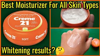 Creme 21  Moisturizing Cream Review  Best Moisturizer For Winter For Face [upl. by Lletnohs10]