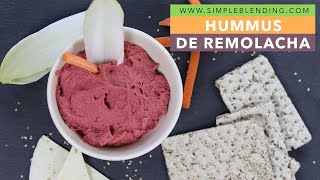 HUMMUS DE REMOLACHA  Hummus de garbanzos y remolacha  Hummus sin tahini [upl. by Stempson]