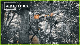 ARCHERY Practice from a TREE STAND [upl. by Filiano]