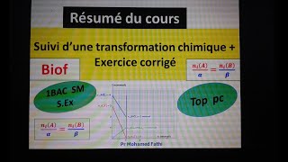 Suivi dune transformation chimique exercice corrige 1bac sm sex et stme [upl. by Adnyc271]