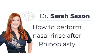 How to Perform Nasal Rinse after Rhinoplasty [upl. by Handel]