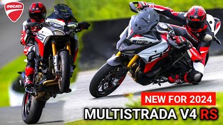 New 2024 Ducati Multistrada V4 RS Announced Most Powerful SportTouring Motorcycles [upl. by Farmer]