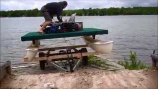 How to Build an Electric Pontoon Boat Using an Old Hobie Cat DIY [upl. by Zaragoza]