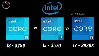 i33250 vs i53570 vs i73930K 3rd Gen Desktop Processor l i3 vs i5 vs i7 3rd Generation Comparison [upl. by Erdnaek]