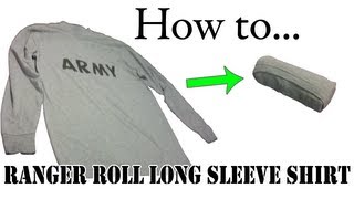 Army Packing Hack How to Ranger Roll Long Sleeve Shirts  Basic Training APFU PT Uniform [upl. by Adnalor]