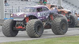 AVENGER amp BRUTUS Monster Truck Car Crush  Carlisle Truck Nationals 2024 [upl. by Dennis]