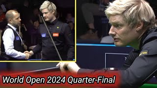 Neil Robertson Vs Barry Hawkins QuarterFinal  World Open 2024 Snooker Highlights [upl. by Ahseined]