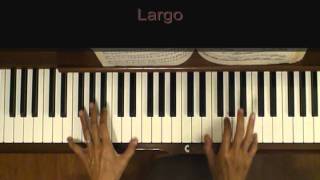 Handel Largo from Serse Piano Tutorial SLOW [upl. by Dnartreb]