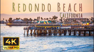 Redondo Beach walking tour in Los Angeles County California USA 4K Video Vlog amp Travel Guide [upl. by Nomelif]