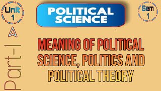 Introduction to political science politics and political theorysem1 Notesjammu Universitypart1 [upl. by Albers236]