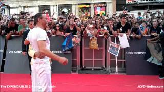 JeanClaude Van Damme  The Expendables 2 Premiere  Spain [upl. by Ahsram]