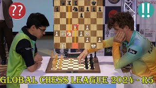 EASY WIN Anish Giri vs Magnus Carlsen  Global Chess League 2024  R5 [upl. by Yesnnyl]