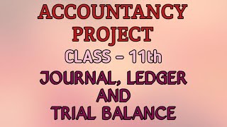 Accountancy Project  Class11  Journal Ledger and Trial Balance [upl. by Adaven]