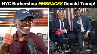 NYC Barbershop EMBRACES Donald Trump But There Are SOME Haters [upl. by Karlens]