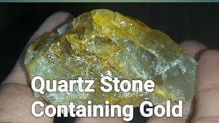 Quartz Stone That Often Contains Gold  Rusty quartz are hallmarks of gold [upl. by Shurwood]