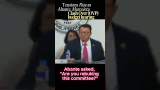 Tensions Rise as Abante Marcoleta Clash Over OVP Budget Hearing [upl. by Iffar132]