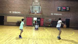 ELITE BASKETBALL TRAINING  DAT 11924 2 ON 1 BEHIND THE BACK PASSING WORK 1 [upl. by Carpet]