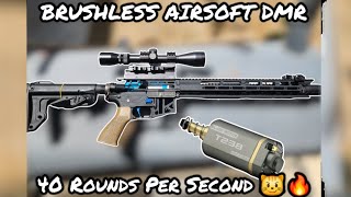 Brushless Airsoft DMR Is CRACKED  T238 Motor install and shooting [upl. by Lud]